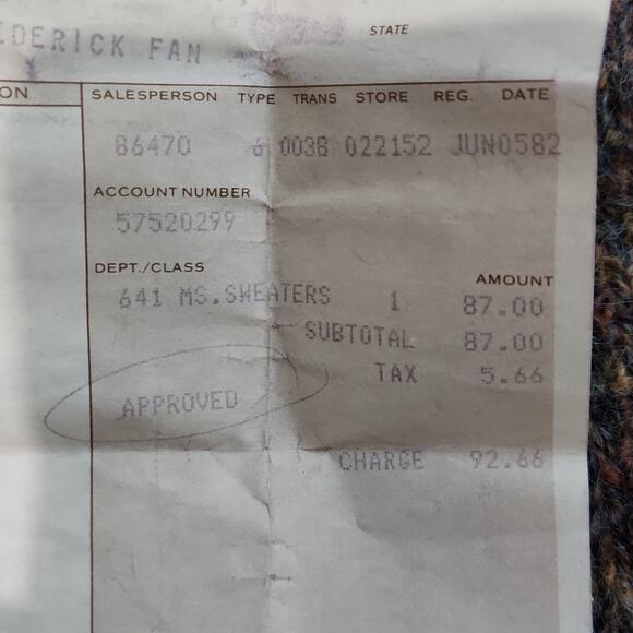 Vintage "Artisan" Wool Knit Sweater Jacket Size Medium - Picture 14 of 15